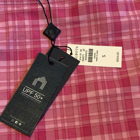 NWT Cabana Life x Talbots One Piece Halter Pink Sunrise Plaid Tassel Swimsuit S - Picture 8 of 11